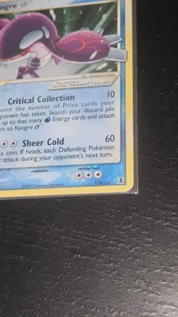 Pokemon Ultra Rare Gold Star-Holo Kyogre 112/113 Delta Species - Image 2