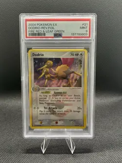 2004 Pokemon EX FireRed & LeafGreen #21 Dodrio Reverse Holo PSA 9 Mint - Image 1