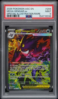 MEGA GENGAR EX Ascended Heroes Special Illustration Rare #284 PSA 9 Pokemon - Image 1