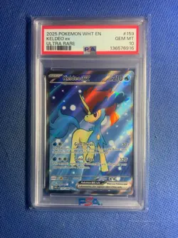 2025 POKEMON WHT EN-WHITE FLARE ULTRA RARE #159 KELDEO EX PSA 10 - Image 1