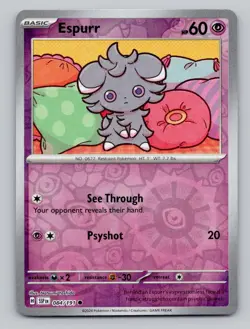 Reverse Holo Espurr 084/191 Common Surging Sparks Pokemon - Image 1