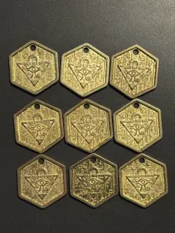 Yugioh Takahashi 9 HOLO Metal Medallion Hexor Lot! Blue Eyes White Dragon!! - Image 2
