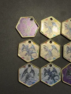 Yugioh Takahashi 9 HOLO Metal Medallion Hexor Lot! Blue Eyes White Dragon!! - Image 3