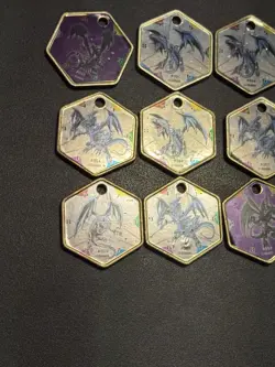 Yugioh Takahashi 9 HOLO Metal Medallion Hexor Lot! Blue Eyes White Dragon!! - Image 4