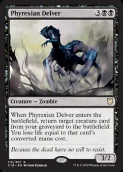 Phyrexian Delver - Light Play MTG Commander 2018 - Image 1