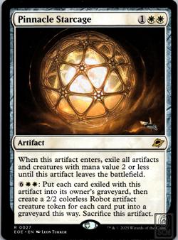 R 0027 Pinnacle Starcage Artifact Rare Edge of Eternities MTG EOE Card - Image 1