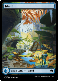 x4 Island BLB Bloomburrow MTG 268 FULL ART BASIC LAND M/NM 4x - Image 1