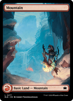x1 Mountain BLB Bloomburrow MTG 277 FULL ART BASIC LAND M/NM 1x - Image 1
