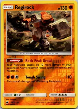Pokemon Crimson Invasion Regirock Reverse Holo 53/111 - Image 1