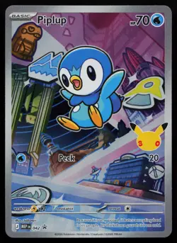 Piplup - 042 Mega Evolution Promo MEP Holo Promo First Partner Pokemon NM - Image 1