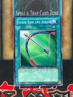 Yugioh Silver Bow And Arrow LOB-091 Common 1st Ed ASIAN ENGLISH LP - Image 1