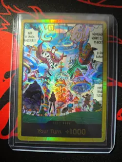 DON!! Card (Egghead) – Gold Foil | The Azure Sea’s Seven | English | One Piece - Image 1