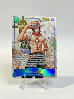 One Piece TCG Portgas D. Ace OP13-119 Alt Art SEC “Carrying On His Will” NM Foil - Image 1