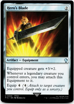 Hero's Blade [Commander: Final Fantasy] MTG Magic - NM/M - Image 3