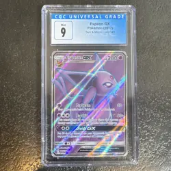 CGC 9 Espeon GX (Full Art) 140/149 2017 Sun & Moon Pokemon 140/149 - Image 1