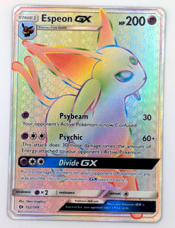 Espeon GX - 152/149 - Sun & Moon Base Set Secret Rare Rainbow Holo (NM) - Image 1