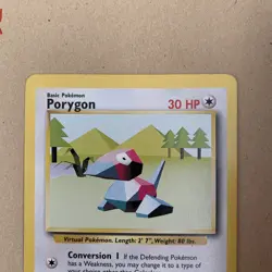 Porygon 39/102 Base Set 1999-2000 4th Print Pokemon Card WOTC - LP - Image 2
