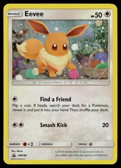 Pokemon Card - Eevee - SM184 (Cosmos Holo) Sun & Moon Holo Promo - Image 1