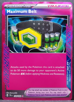 Maximum Belt 154/162 Temporal Forces ACE SPEC Pokemon Pokemon Card English NM - Image 1