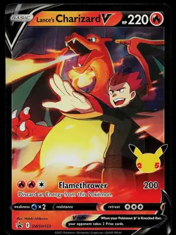 Pokemon Card - Lance's Charizard V Sword & Shield SWSH133 Holo Promo - Image 1
