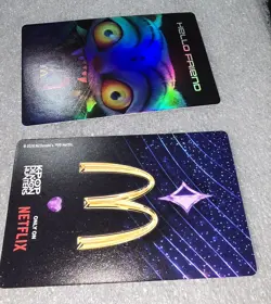 McDonald's Kpop Demon Hunter Card Rumi & Jinu Hands Holo Ultra Rare & Top Loader - Image 4