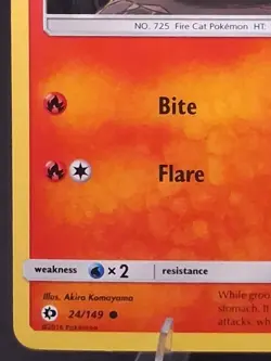 Pokemon TCG Litten 24/149 Sun & Moon Cosmos Galaxy Holo Promo Card LP - Image 5