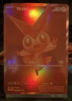 Pokemon Victini Full Art Holo Black White Rare Card 172/086 Sv: White Flare - Image 1