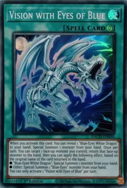 BACH-EN050 VISION WITH EYES OF BLUE SUPER RARE 1ST EDITION YuGiOh CARD - Image 1