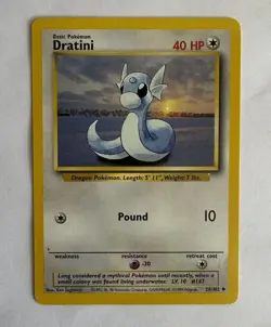 Lot of 2 Pokemon Base Set Cards Dratini 26/102 Dragonair 18/102 No Holo WOTC - Image 3