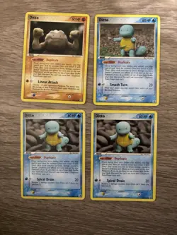 Pokemon EX Delta Species Ditto Card Lot of 4 Squirtle Geodude - Image 1
