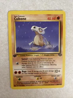Pokemon Card Cubone 50/64 Jungle 1st Edition - Image 1