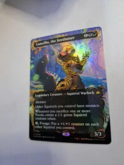 MTG: Camellia, the Seedmiser (Borderless) (Raised Foil) (LP): Bloomburrow - Image 4