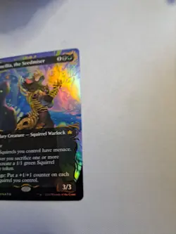 MTG: Camellia, the Seedmiser (Borderless) (Raised Foil) (LP): Bloomburrow - Image 5