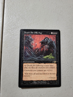 1x Death Pit Offering Rare Nemesis Magic the Gathering 56/143 MTG Enchantment LP - Image 1