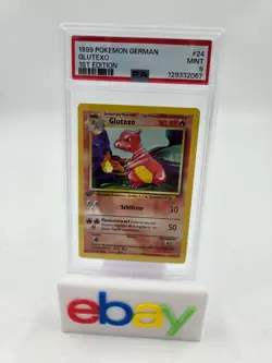 1999 Pokemon GERMAN 1st Edition Base Set Glutexo-Charmeleon 24/102 PSA 9 - Image 1