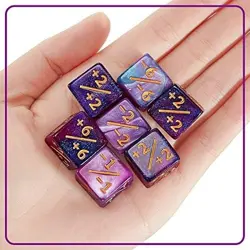 24 Pieces MTG Dice Counters Token Dice Glitter D6 Dice Cube Loyalty Counter Di.. - Image 4