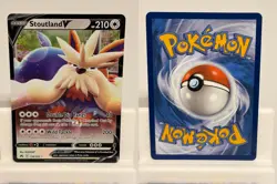 Stoutland V 116 NEAR MINT Crown Zenith 159 Holo Pokemon - Image 1
