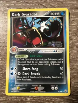 Pokemon Dark Gyarados EX Team Rocket Returns Reverse Holo 36/109 Stamped NM - Image 1