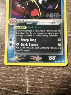 Pokemon Dark Gyarados EX Team Rocket Returns Reverse Holo 36/109 Stamped NM - Image 4