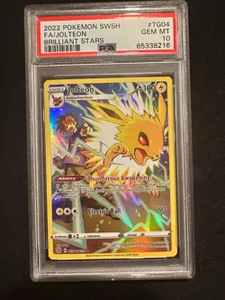 Jolteon TG04/TG30 GEM MINT PSA 10. Pokemon SW&SH Brilliant Stars - Image 1