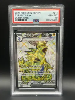 Pokemon Obsidian Flames Tyranitar EX 211/197 Ultra Rare Holo PSA 10 - Image 1