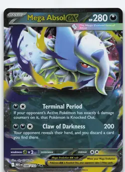 Mega Absol ex - 086/132 Double Rare Holo ME01: Mega Evolution NM Pokemon - Image 1