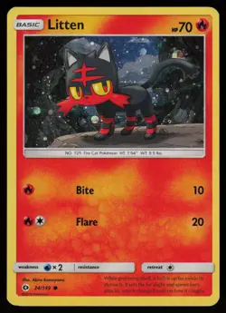 LITTEN 24/149 COMMON SUN & MOON POKEMON NM/M - Image 1