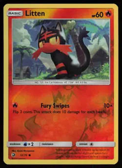 LITTEN 12/70 COMMON DRAGON MAJESTY POKEMON REVERSE HOLO NM/M - Image 1