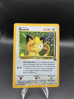 Pokemon TCG Meowth 10/53 Wotc Promo Holo MP - Image 1
