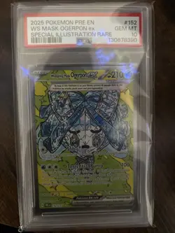 PSA 10 Pokemon Prismatic Evolutions Wellspring Mask Ogerpon EX #152/131 PSA 10 - Image 1