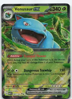 Venusaur ex - 003/165 Double Rare Holo SV: Scarlet & Violet 151 NM Pokemon - Image 1