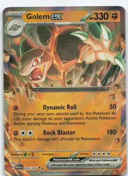 Golem ex - 076/165 Double Rare Holo SV: Scarlet & Violet 151 NM Pokemon - Image 1