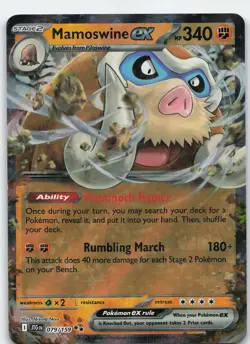 Mamoswine ex - 079/159 Double Rare Holo SV09: Journey Together NM Pokemon - Image 1
