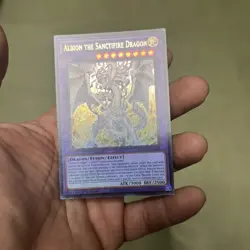 YuGiOh! Albion the Sanctifire Dragon MZMU-EN101 Ultra Rare 1st Edition Near Mint - Image 1